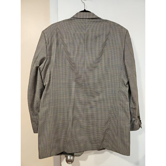 Nautica Neptune Sport Jacket/Blazer Men's 42R Beige Blue Houndstooth Wool Canada - Picture 9 of 14